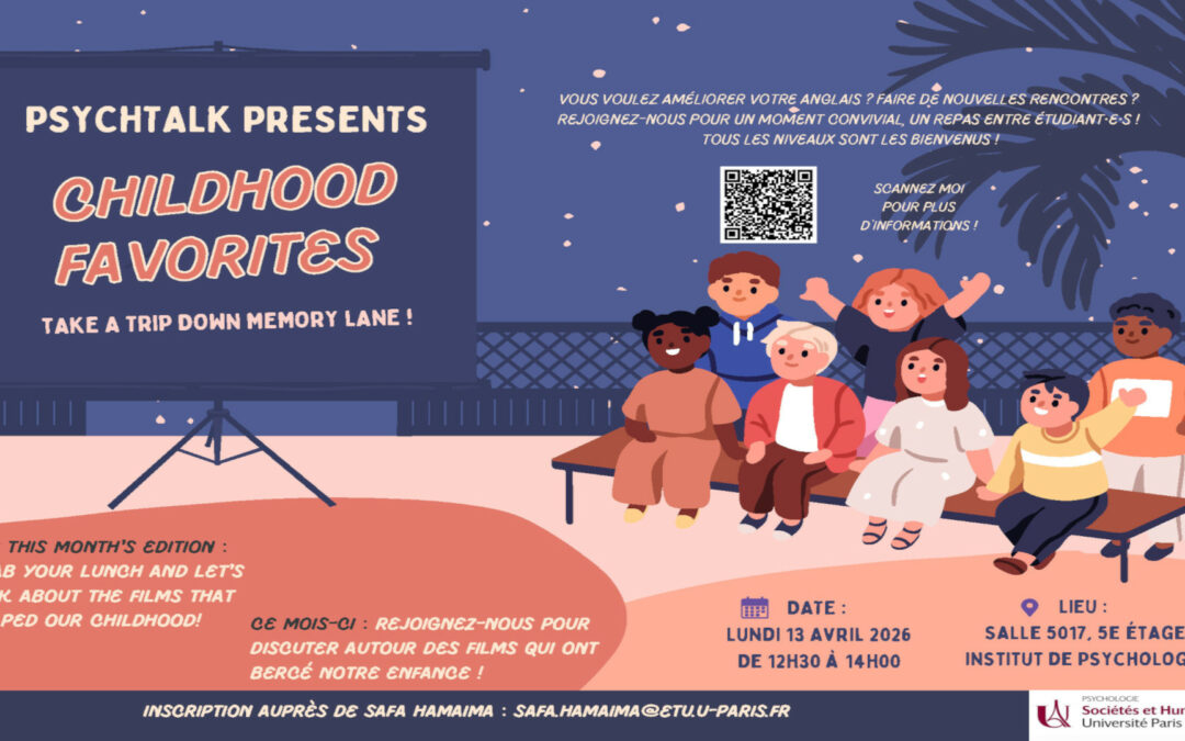 PsychTalk | Un déjeuner participatif … entièrement en anglais – Lundi 13 avril 2026